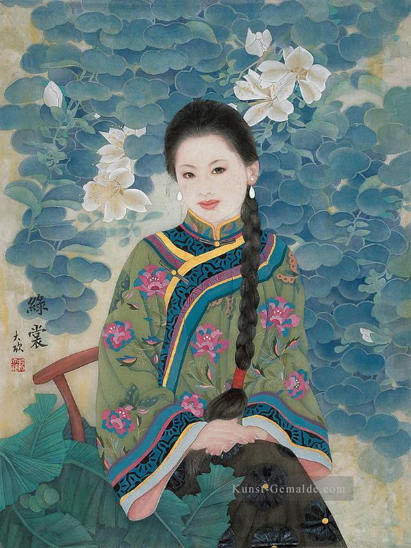 Lotus grün chinesische Malerei Ölgemälde